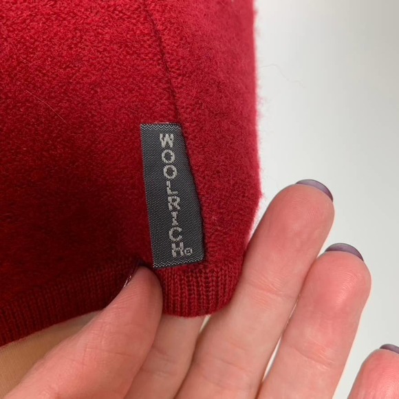 WOOLRICH Ruby Red 100% Wool Vest Zipper Warmer Layer - Women's Size Medium - Picture 5 of 9